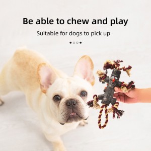 Іграшки для собак із стійкою до укусів гумовою мотузкою, що скрегочуть зубами