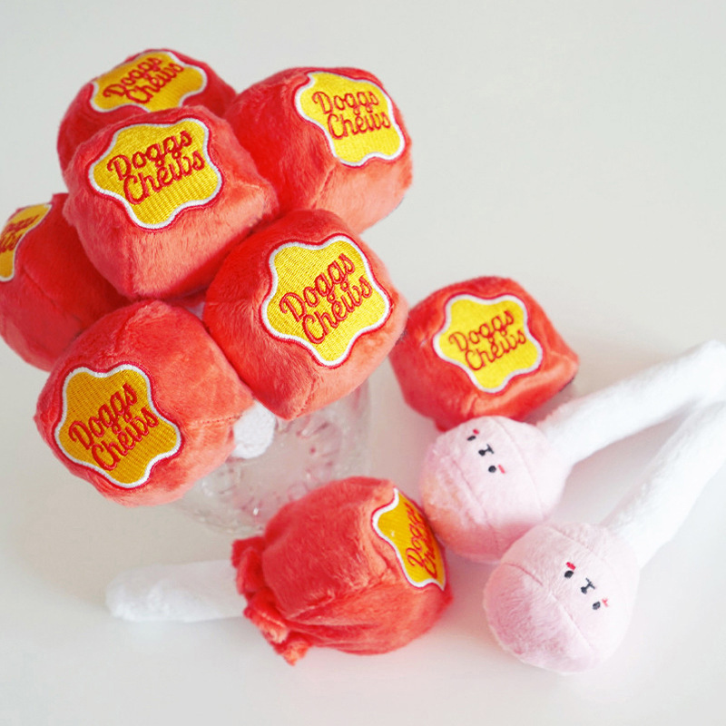 Candy Huna 'ai e honi ana i ka Crepe Paper Squeaky interactive toys
