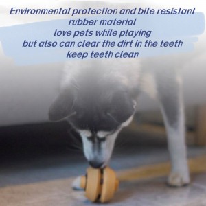 Guminiai dantys šlifavimo nutekėjimo maisto kamuoliukai šunų dresūros žaislai