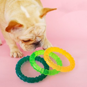 TPR маленькие костяные круги, устойчивые к укусам игрушки для домашних животных
