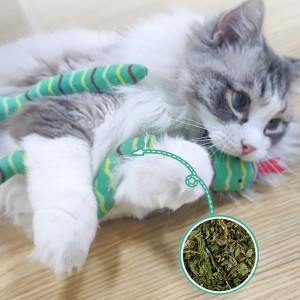 Hurtownia interaktywnych zabawek dla kota pluszowego węża chciwego z kocimiętką