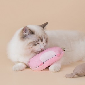 Yumuşak gıcırtılı kedi nanesi kedi çiğneme oyuncağı peluş interaktif kedi oyuncakları