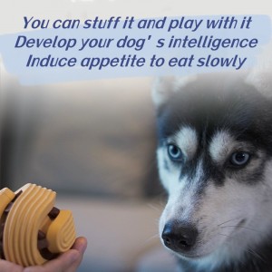 Igrače za šolanje psov z gumijastimi zobmi, ki puščajo žogico za hrano
