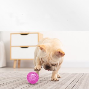 Mainan anjing bola bergulir aktif goyang elastis TPR