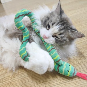 Plush greedy snake interactive catnip cat toys wholesale