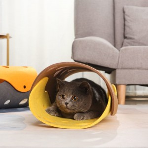 Yıkanabilir çıkarılabilir DIY keçe tünel kedi oyuncakları