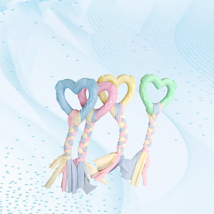 ວັນ Valentine ຂອງຮັກເຂົ້າຫນົມອົມຢາງພາລາ pet ແສ່ວ twine knot toy