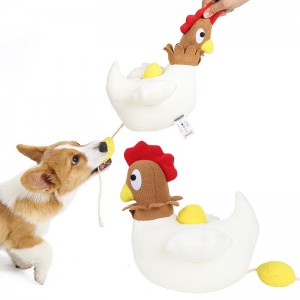 Pileća plišana igračka za psa sakrij hranu u obliku pilećeg jajeta