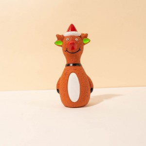 3PCS Latex Santa Claus Elk Snowman Christmas dog toys