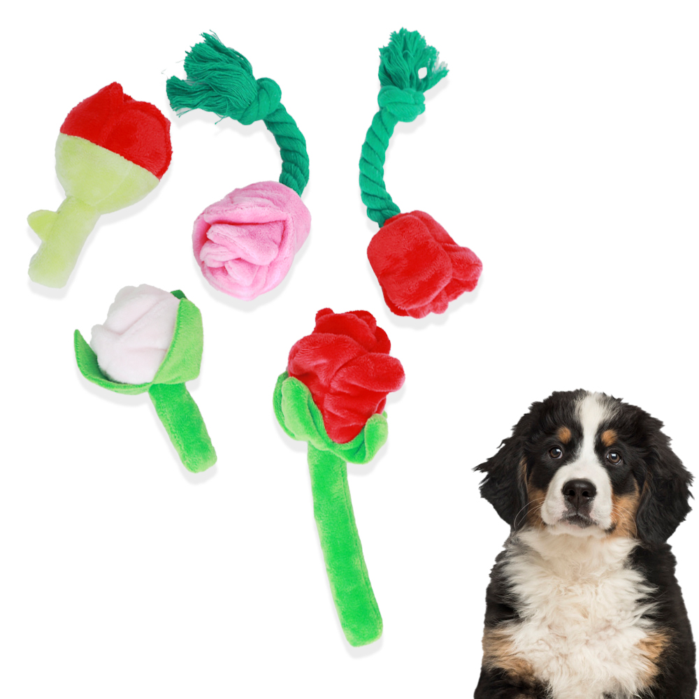 Luxury Valentine soft puzzle rope plush pet cat dog chew puppy toys