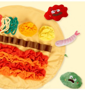 Tappetino per sniffare nascosto Kimchi Porro gamberetti pet squittio masticare giocattoli per la pulizia dei denti