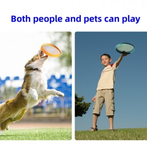 Xoguetes de adestramento ao aire libre para masticar Xoguetes interactivos para cans Frisbee de silicona anti-mordidas