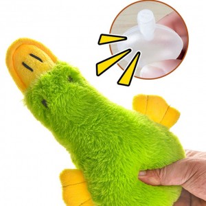 Zabawka dla zwierząt zapobiegająca gryzieniu, pluszowa, dźwiękowa zabawka dla psa w kształcie kaczki