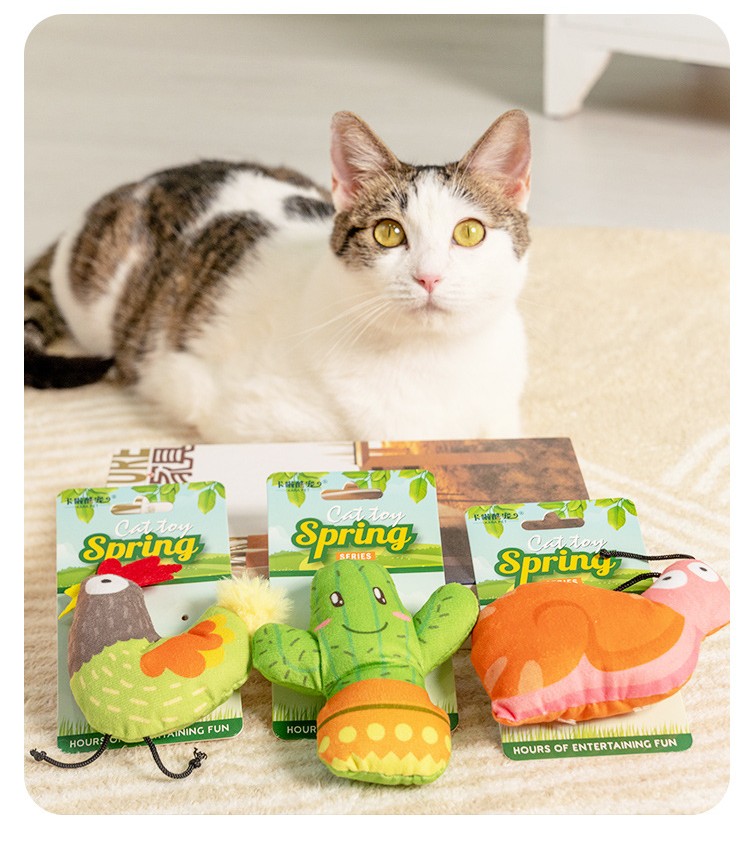 Simulates animal and plant plush interactive chew mint cat toys