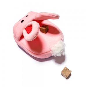 Cute bunny kunyerera Ibishushanyo byoroshye Byuzuye Byuzuye Squeaky pet chew plush imbwa yoroshye ibikinisho byimbwa