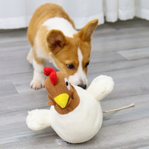 Κρύψτε το βελούδινο παιχνίδι για σκύλους σε σχήμα αυγού κοτόπουλου