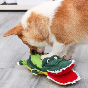 Krokodilli disainitud vastupidavad mitme taskuga aeglase söötmispadjaga treeningmänguasjad