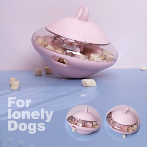 Завртете ги за 360 степени гумената летечка чинија што протекува играчки за кучиња
