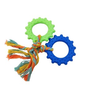 TPR igračke za pse od pamučnog užeta u boji