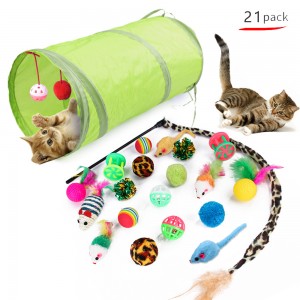 Інтерактивний набір іграшок для котячого дряпання, 12 предметів
