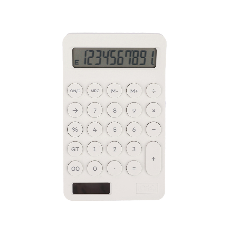 10 Digit White&Black Photoelectric Dual Power Palm Calculator