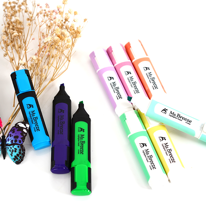1-4mm Colorful Highlighter Marker Set Chisel Tip,for Students Kids