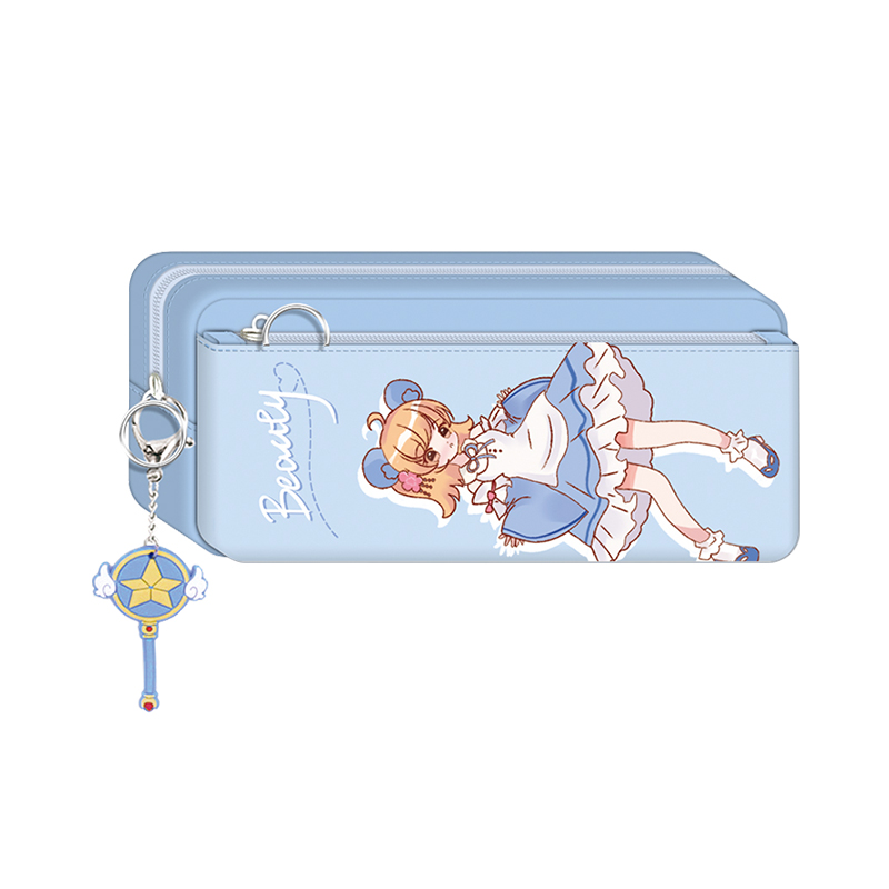 Magical Girl Pencil Case Pouch Pencil Holder with Magic Wand