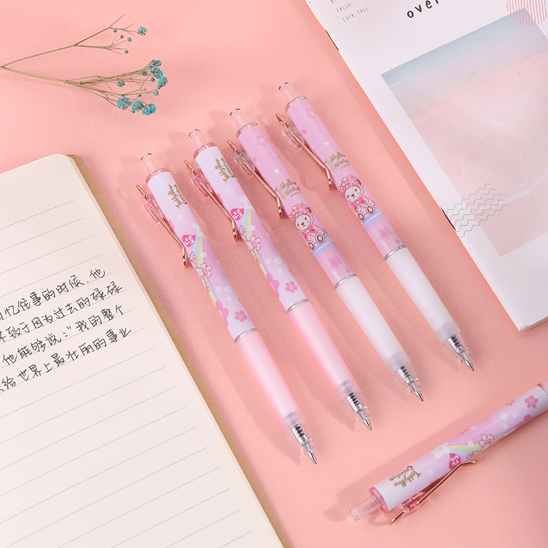 0.5mm Sakura Bear Quick Drying Retractable Gel Ink Pen