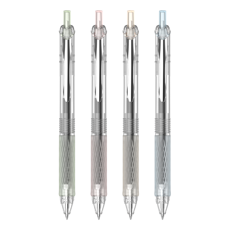 0.5mm Bullet Tip Transparent Retractable Gel Ink Pen