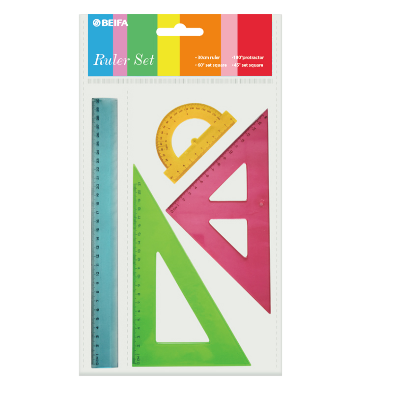 Best Seller  School Office Supply 30cm Plastic Ruler Set