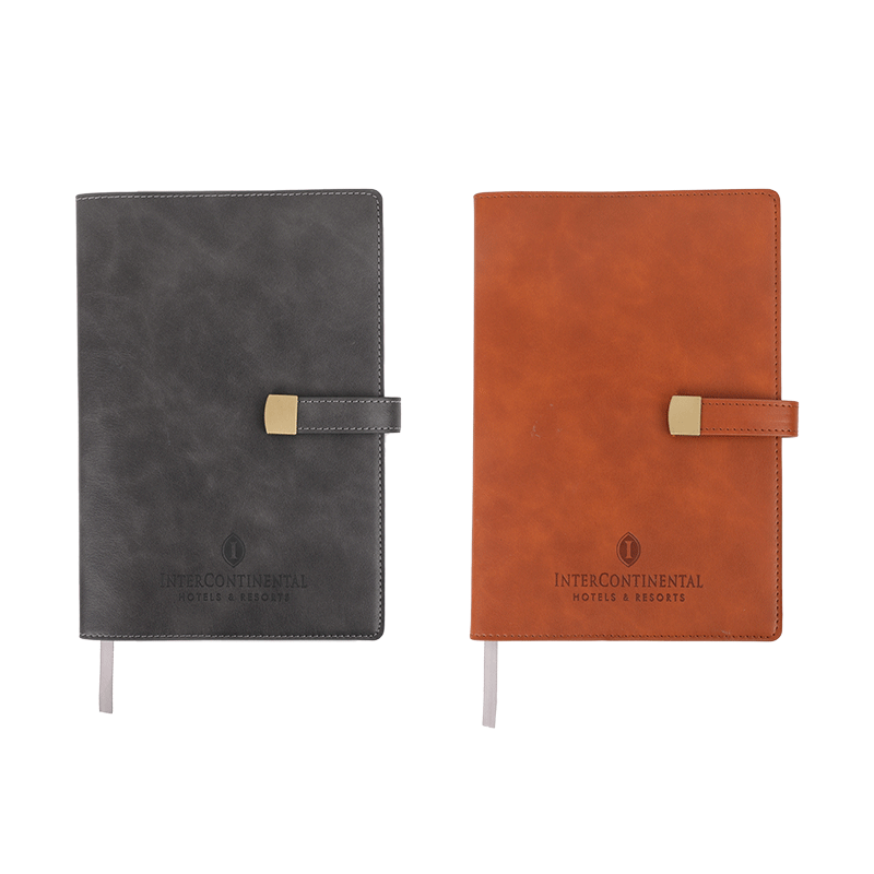 Business Notebook with Metal Buckle Ribbon Bookmark