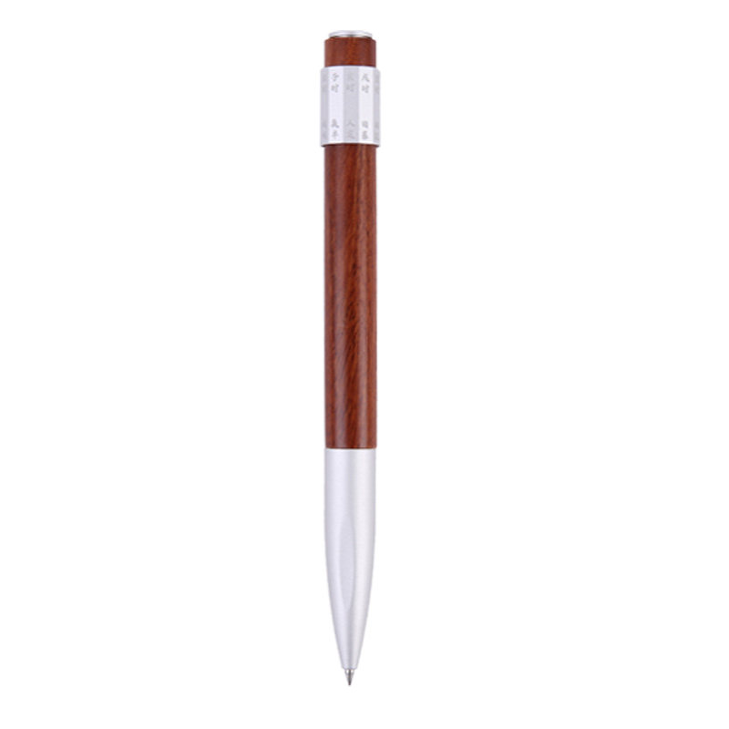 Chinese Culture 12 Hour Clock Series Rotated Wooden Ball Pen
