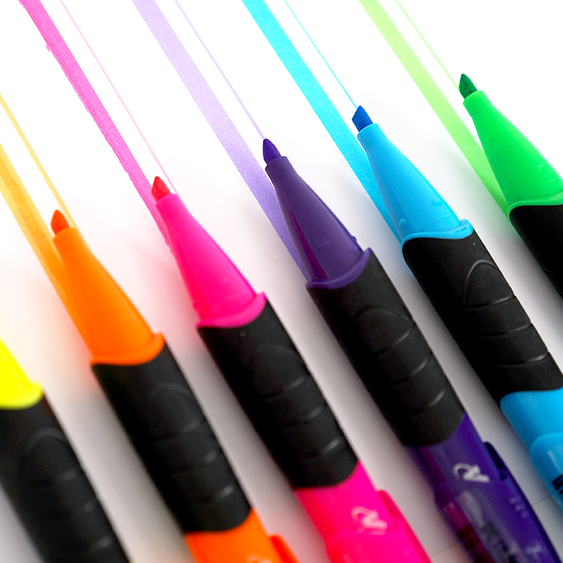 1-4mm Highlighters Marker Pen Set Chisel Tip, Assorted Colors, 4-Count