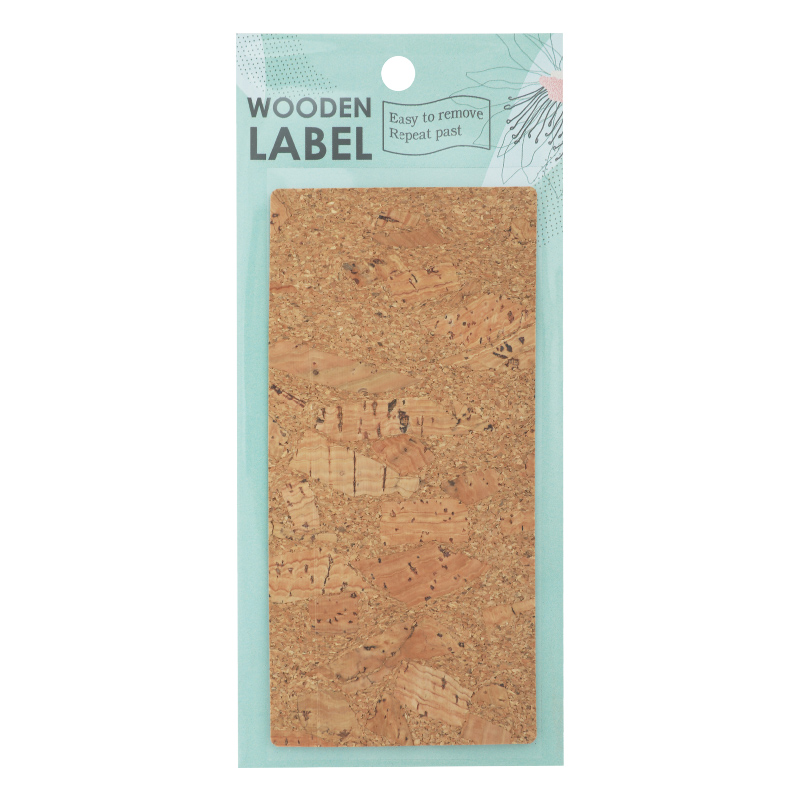 3 Pcs/Pack Wooden Label Cork Sticker for Students School Office Home
