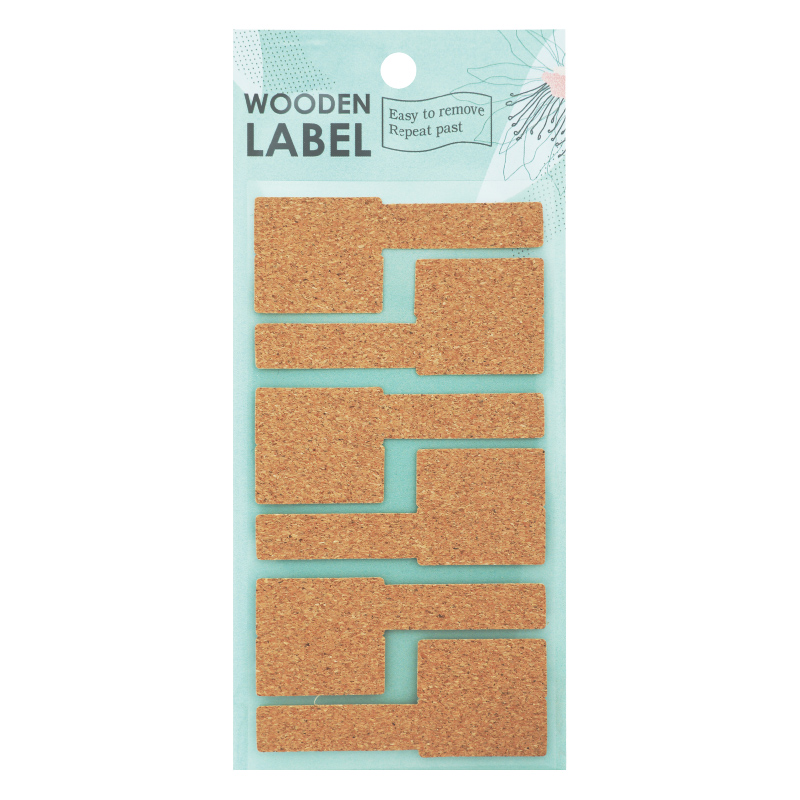 Wire Marking Wooden Label Cork Sticker for Cup Bottle