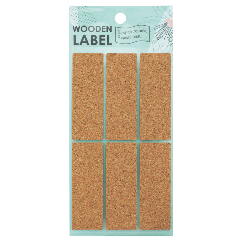 Wooden Label Cork Sticker Christmas,Gift tag Stickers, Sticker Labels 22*63mm