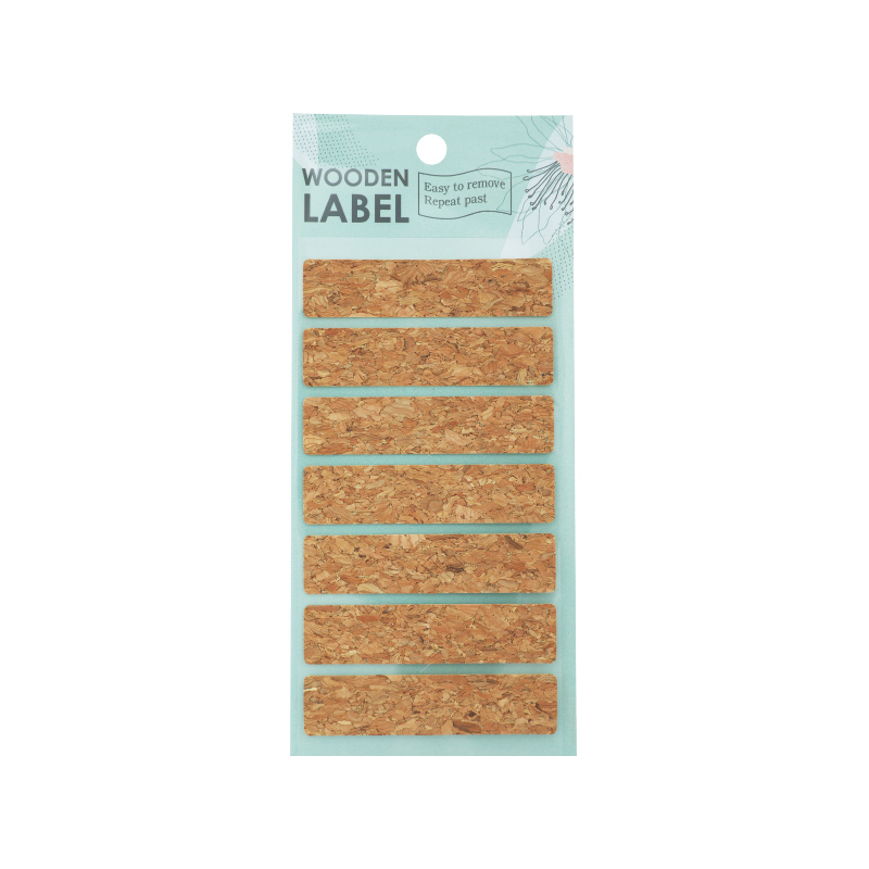 Oak Material Wooden Wire Label Cork Sticker 7/Bag for Bottle