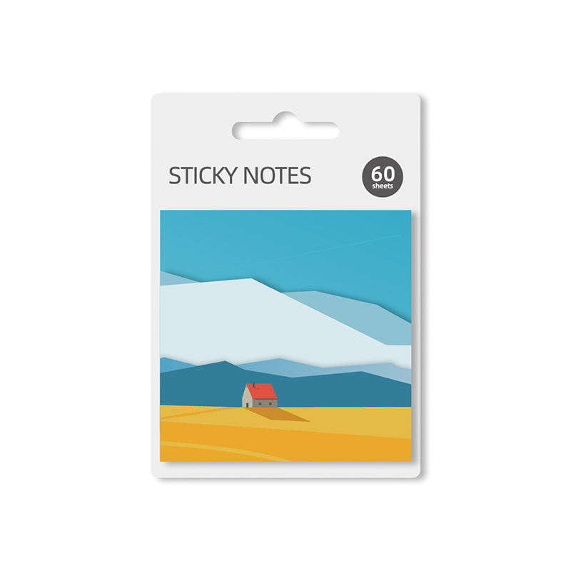 Decorative Scenery Pattern Square Sticky Notes 60 Pages