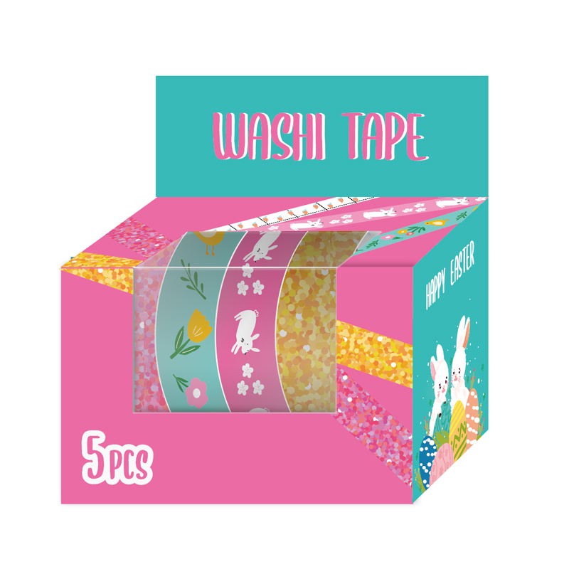 5 Rlls Washi Tape Set Decorative Masking DIY Tapes for Kids