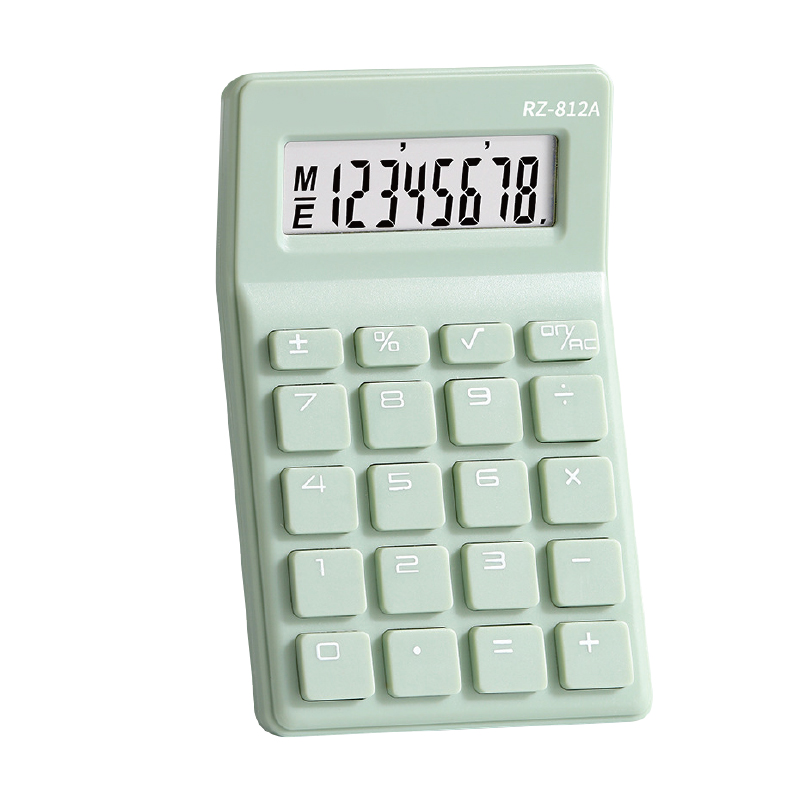Calculadora de moda verde de 8 dígitos