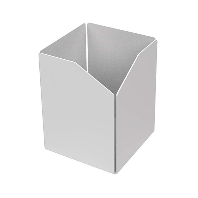 Square Stainless Steel Pen Holder Container Stationery Organizer