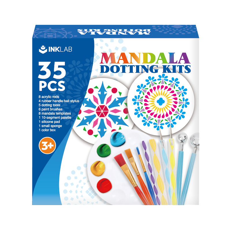 34Pcs Mandala Dotting Tools Art Painting Tools Set for Rock Painting Craft