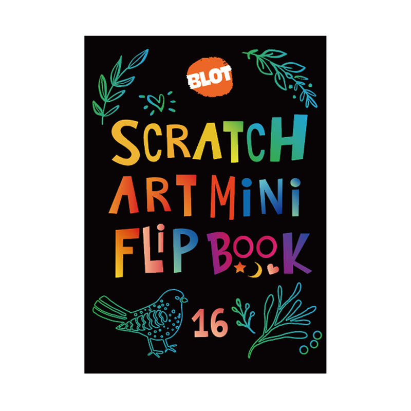 Rainbow Scratch Art Mini Flip Book Animal Pattern,18 sheets