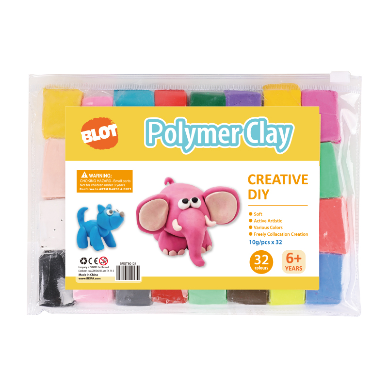 Nontoxic Environmentally Friendly 32 Colors Polymer DIY Clay,10 grams/Color