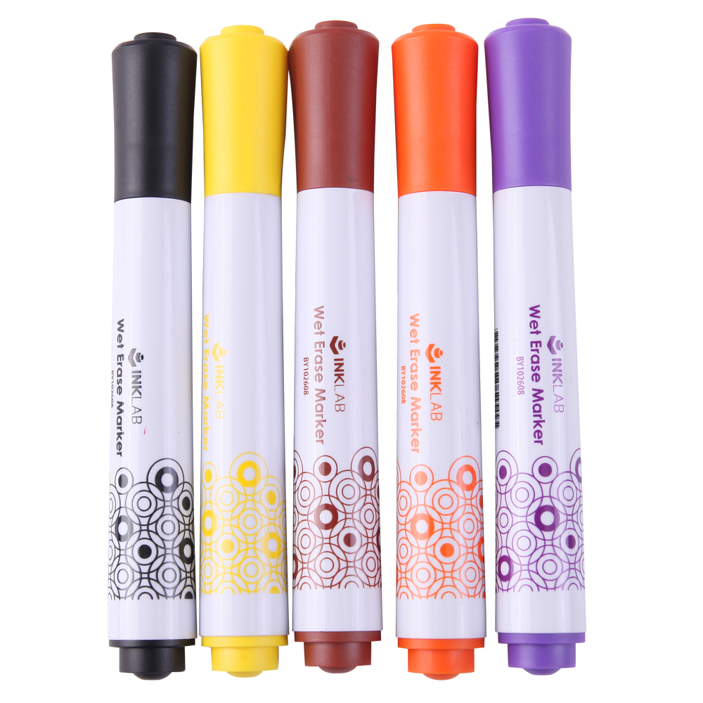 Colores surtidos, 4 unidades Hermoso mini marcador de borrado en seco punta de bala/punta de cincel