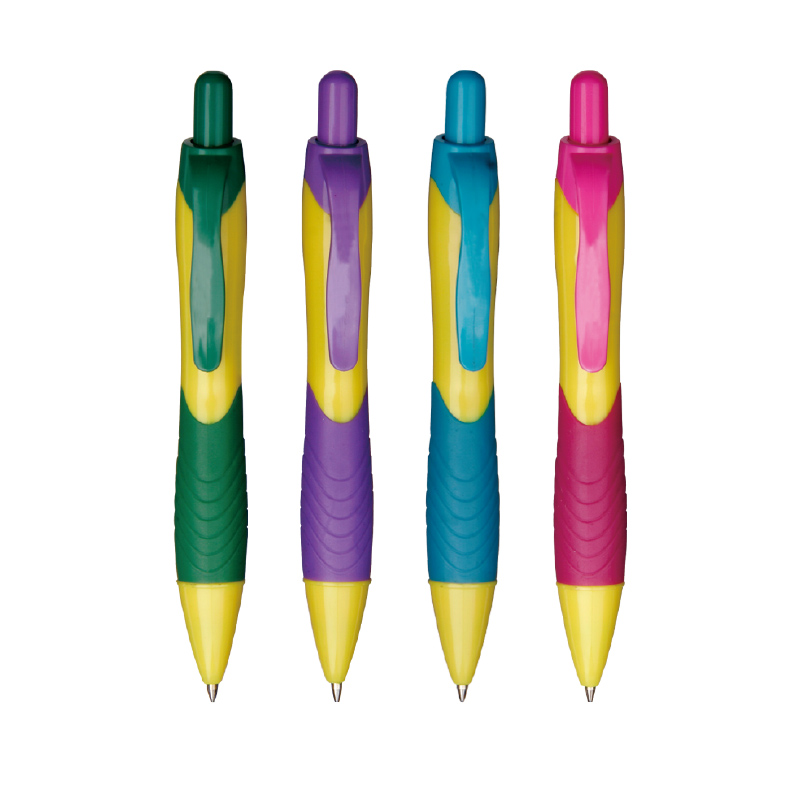 1.0mm/0.7mm Biodegradable Resin Ballpoint Press Pen with Soft Grip