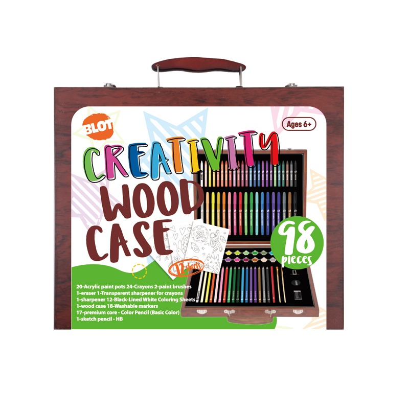98PCS Creativity Wood Case