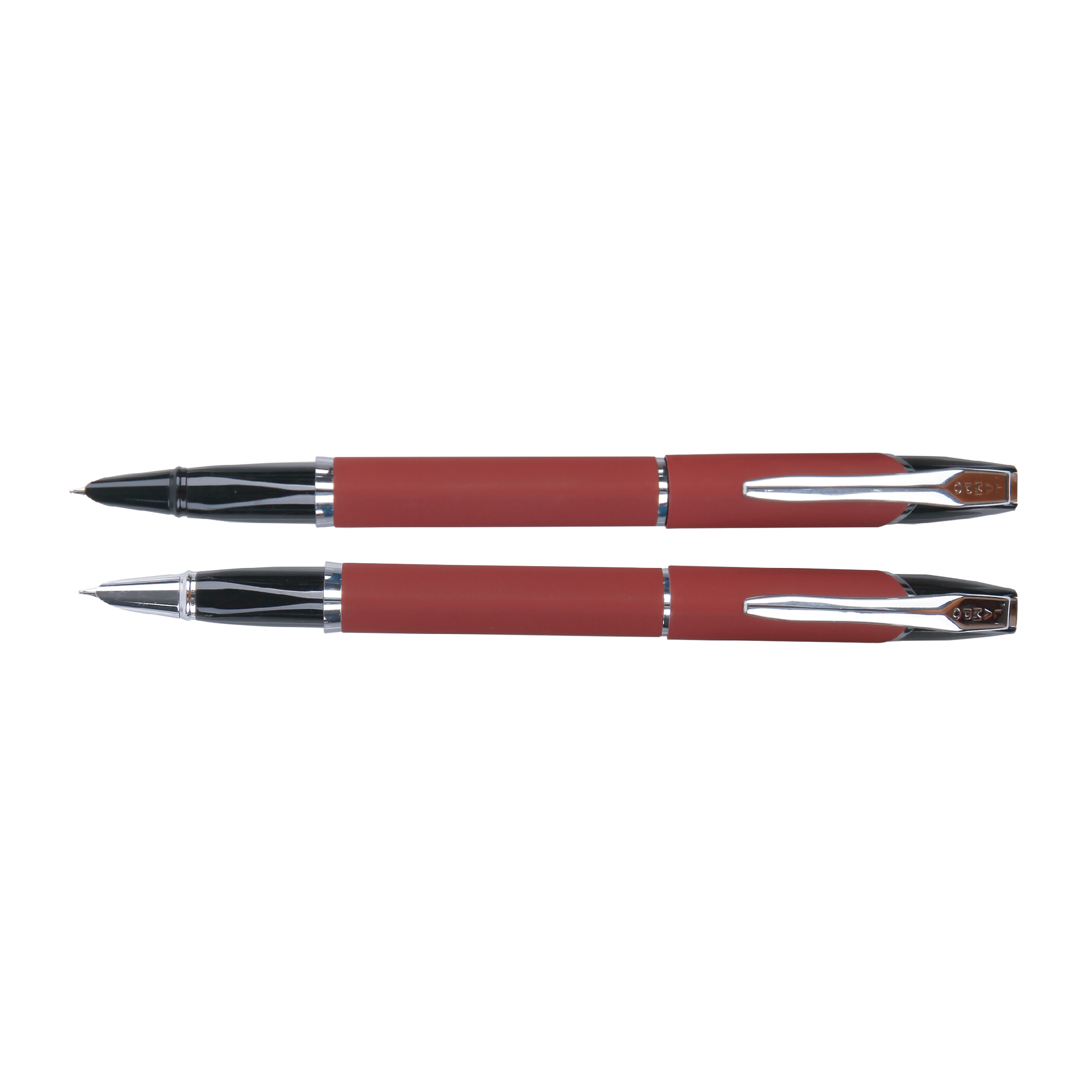 Cap Type Triangular Metal Fountain Pen Red for Office Black&Blue Ink