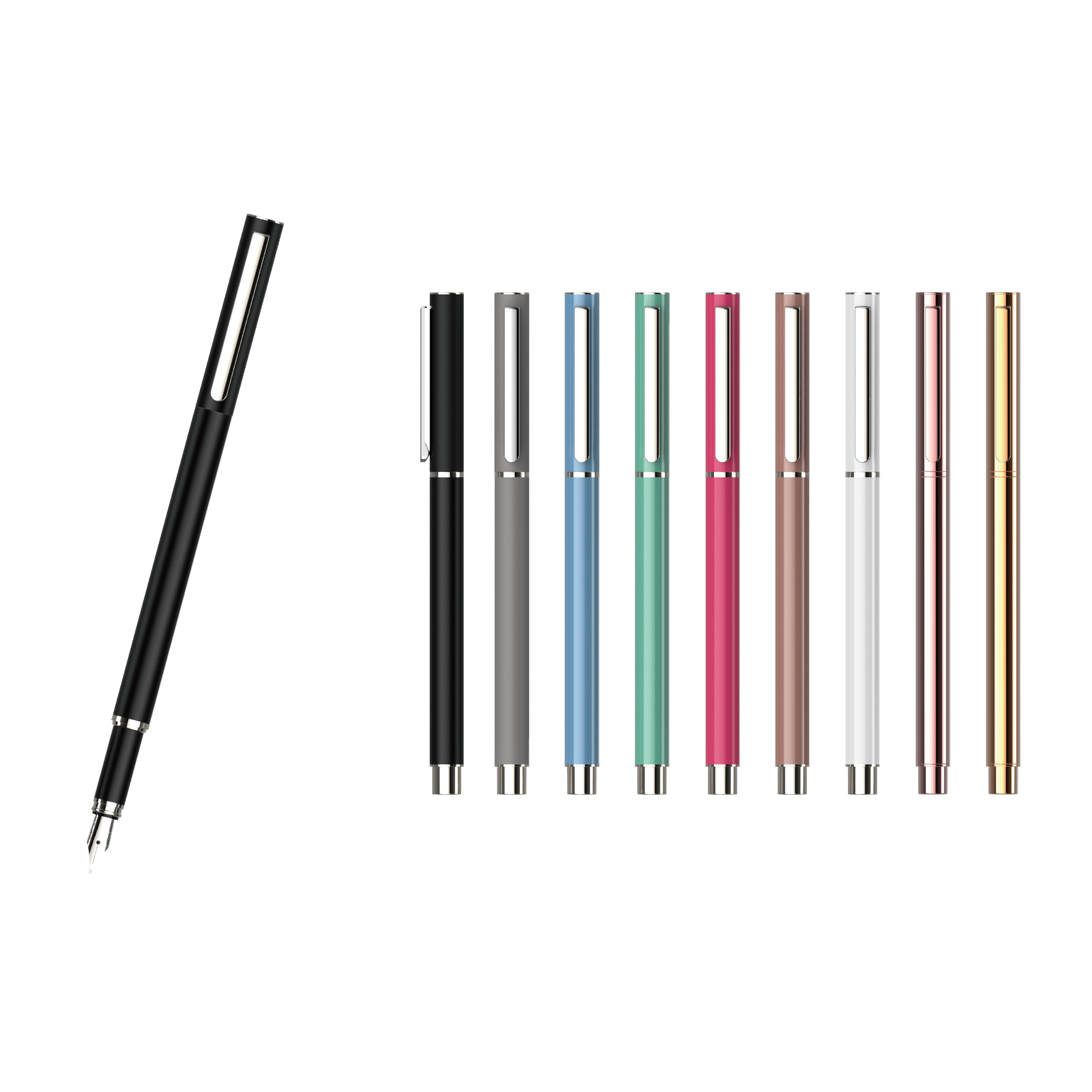 Metal Fountain Pen for Student Office Multi Metallic Colors