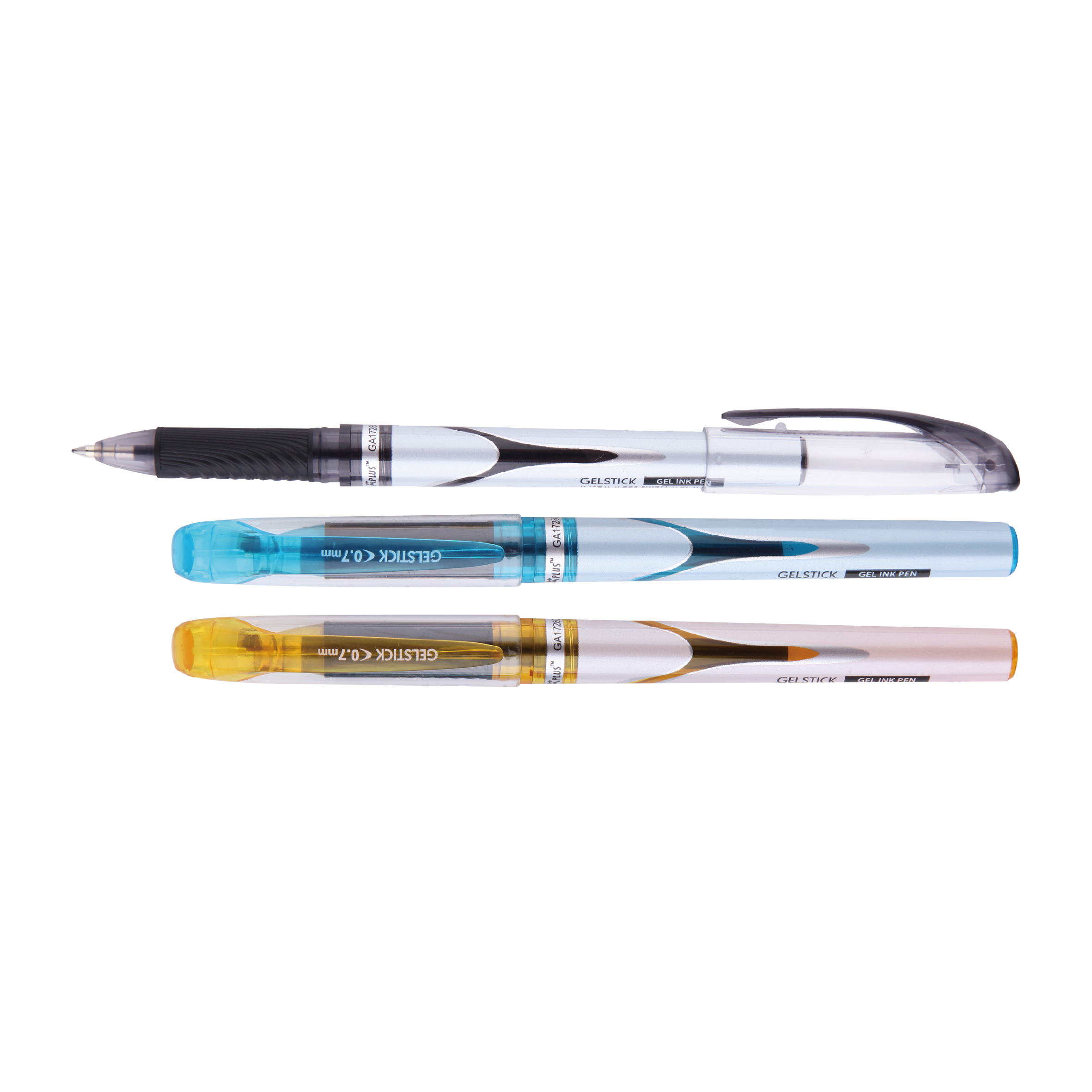 0.7mm/0.5mm Plastic Clip Cap Type Gel Pen Blue Ink